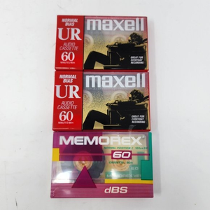 Lot Of Maxell‎ UR 60 Normal Bias Type I 60min Audio Cassette And Memorex DBS 60